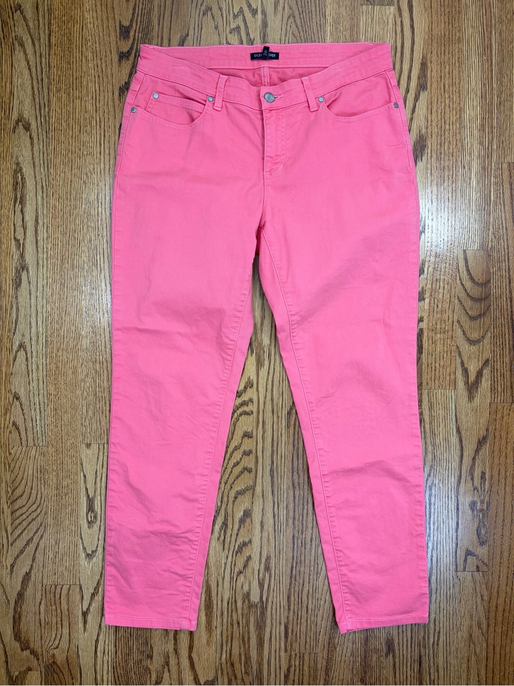 Eileen Fisher Coral-Pink Jeans (10)